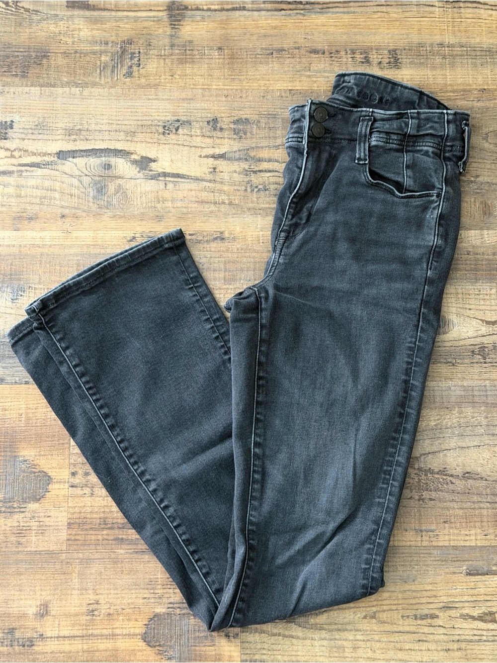 American Eagle Outfitters Women's Charcoal High-Rise Jeans